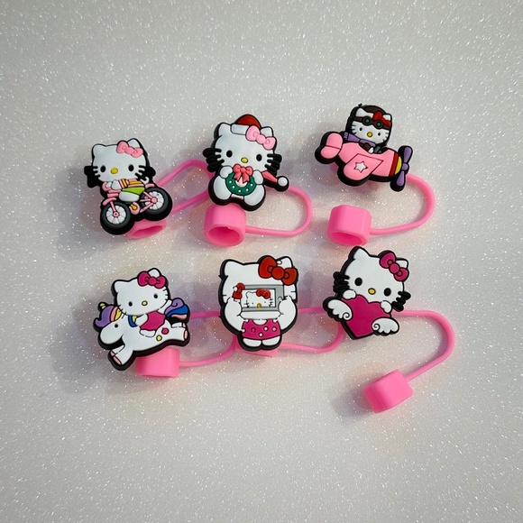 Hello Kitty Straw Toppers - Picture 1 of 1